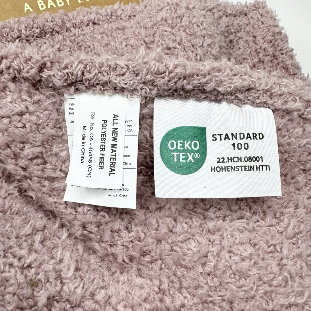 Levi & Emmie Feather Knit Hippo Plush Lovey Security Blanket Mauve